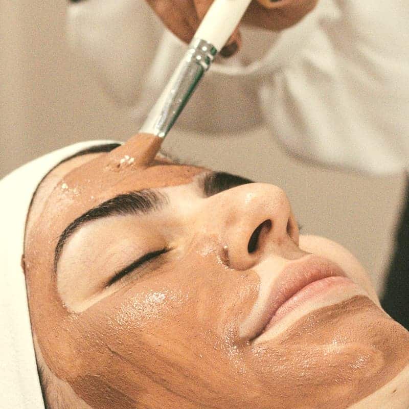 A mask being applied